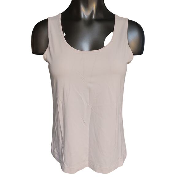 Chico's Women's 1 Light Pink Sleeveless Round Neck Tank Top - Picture 1 of 3
